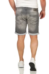 Jack & Jones Jeansshorts JJIRICK JJICON Shorts Hellgrau/Grau/Dunkelgrau