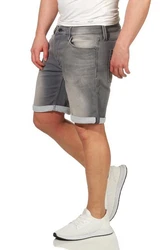 Jack & Jones Jeansshorts JJIRICK JJICON Shorts Hellgrau/Grau/Dunkelgrau