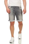 Jack & Jones Jeansshorts JJIRICK JJICON Shorts Hellgrau/Grau/Dunkelgrau