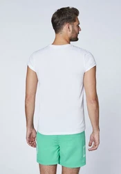 Chiemsee T-Shirt im Basic-Stil mit Logo (1) Weiß/Dunkelblau/Creme