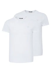 Chiemsee T-Shirt im Basic-Stil mit Logo (1) Weiß/Dunkelblau/Creme