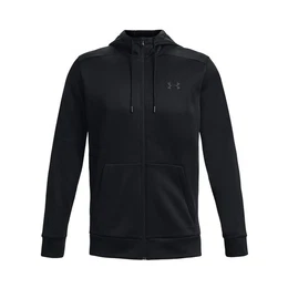 Kapuzenpullover UA ARMOUR FLEECE FZ HOODIE BLACK
