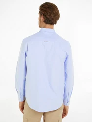 Tommy Jeans Langarmhemd TJM ENTRY REG OXFORD SHIRT mit Logoprägung Hellblau/Blau