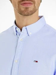 Tommy Jeans Langarmhemd TJM ENTRY REG OXFORD SHIRT mit Logoprägung Hellblau/Blau