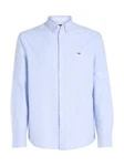 Tommy Jeans Langarmhemd TJM ENTRY REG OXFORD SHIRT mit Logoprägung Hellblau/Blau