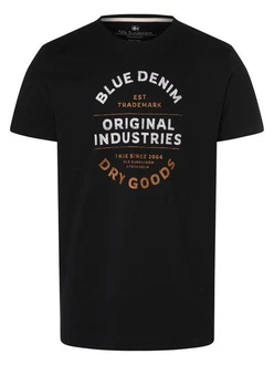 Nils Sundström T-Shirt Dunkelblau/Schwarz
