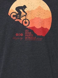 Nils Sundström T-Shirt Dunkelgrau/Rot/Orange/Schwarz/Gelb/Grau
