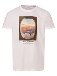 Nils Sundström T-Shirt Beige/Orange/Gelb/Weiß