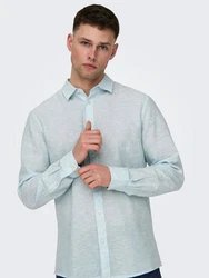 ONLY & SONS Langarmhemd ONSCaiden (1-tlg) Hellblau/Türkis/Grün/Blau
