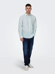 ONLY & SONS Langarmhemd ONSCaiden (1-tlg) Hellblau/Türkis/Grün/Blau