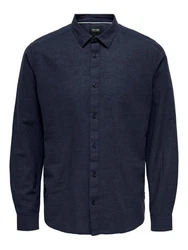 ONLY & SONS Langarmhemd ONSCaiden (1-tlg) Dunkelblau