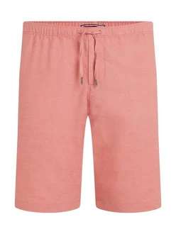 Tommy Hilfiger Shorts HARLEM PO DRWS LINEN mit elastischem Bund Rosa/Orange/Rot
