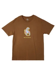 Quiksilver T-Shirt Snyc Graphic Braun/Beige/Gold/Khaki