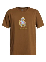 Quiksilver T-Shirt Snyc Graphic Braun/Beige/Gold/Khaki