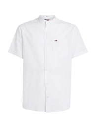 Kurzarmhemd TJM REG MAO LINEN BLEND SS SHIRT in melierter Optik