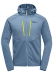 Jack Wolfskin Kapuzenfleecejacke ALPGRAT PRO INS FZ Grau/Hellblau/Dunkelblau/Blau
