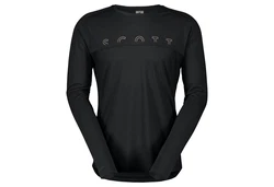 Scott Langarmshirt Defined Merino L/sl Tee Herren Schwarz/Creme/Dunkelrot