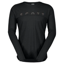 Scott Langarmshirt Defined Merino L/sl Tee Herren Schwarz/Creme/Dunkelrot