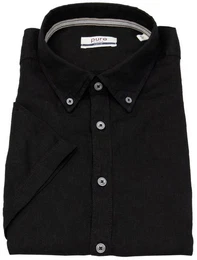 Kurzarmhemd Modern Fit leicht tailliert Button-Down-Kragen