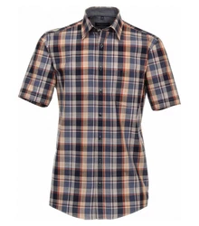 CASAMODA Kent Comfort Fit Kurzarmhemd Rot/Hellblau/Braun/Blau/Mischfarben/Dunkelblau