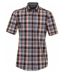 CASAMODA Kent Comfort Fit Kurzarmhemd Rot/Hellblau/Braun/Blau/Mischfarben/Dunkelblau