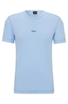 BOSS ORANGE T-Shirt Tokks mit Markenlabel Hellblau/Blau