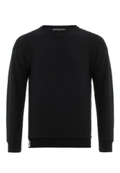 Premium Basic Real Kapuzenpullover Hoodie Sweatshirt für Herren Schwarz