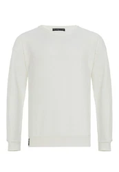 Premium Basic Real Kapuzenpullover Hoodie Sweatshirt für Herren Ecru
