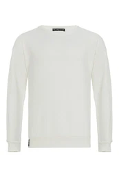 Premium Basic Real Kapuzenpullover Hoodie Sweatshirt für Herren Ecru
