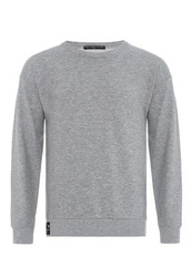 Premium Basic Real Kapuzenpullover Hoodie Sweatshirt für Herren Grau