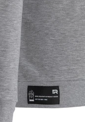 Premium Basic Real Kapuzenpullover Hoodie Sweatshirt für Herren Grau