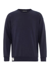 Premium Basic Real Kapuzenpullover Hoodie Sweatshirt für Herren Navy Blau