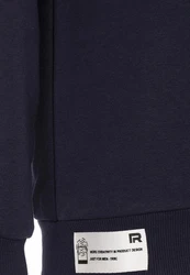 Premium Basic Real Kapuzenpullover Hoodie Sweatshirt für Herren Navy Blau