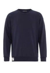 Premium Basic Real Kapuzenpullover Hoodie Sweatshirt für Herren Navy Blau
