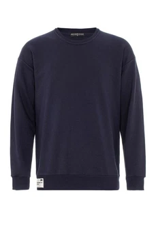 Premium Basic Real Kapuzenpullover Hoodie Sweatshirt für Herren Navy Blau