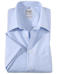 OLYMP Businesshemd Hemden Hellblau/Dunkelblau/Blau