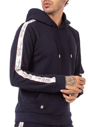 RedBridge Kapuzensweatshirt Kapuzenpullover mit Logoband Navyblau