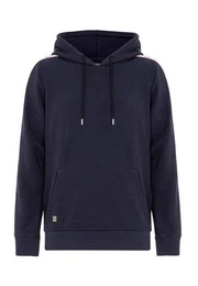 Kapuzensweatshirt Kapuzenpullover mit Logoband Navyblau XL