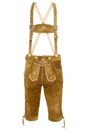 Steigenhfer Manufaktur Trachtenlederhose KNIEBUND fr Herren mit passenden Trgern, echtes Premium Veloursleder