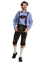 Steigenhfer Manufaktur Trachtenlederhose KNIEBUND mit Trägern Dunkelbraun/Braun/Lila/Schwarz/Beige