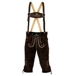 Steigenhfer Manufaktur Trachtenlederhose KNIEBUND mit Trägern Dunkelbraun/Braun/Lila/Schwarz/Beige