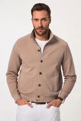 JP1880 Fleecejacke Sweatjacke Stehkragen Braun/Khaki/Beige/Grau