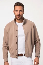 JP1880 Fleecejacke Sweatjacke Stehkragen Braun/Khaki/Beige/Grau