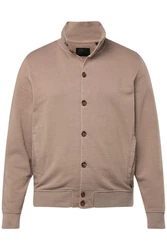 JP1880 Fleecejacke Sweatjacke Stehkragen Braun/Khaki/Beige/Grau