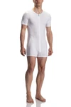 Olaf Benz Kurzarmbody RED 1601 Creme/Weiß/Braun