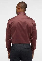 Eterna Langarmhemd MODERN FIT EASY IRON Dunkelrot/Braun/Bordeaux/Rot