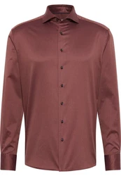 Eterna Langarmhemd MODERN FIT EASY IRON Dunkelrot/Braun/Bordeaux/Rot