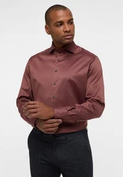 Eterna Langarmhemd MODERN FIT EASY IRON Dunkelrot/Braun/Bordeaux/Rot