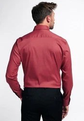 Eterna Langarmhemd MODERN FIT Rot/Dunkelrot