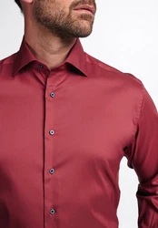 Eterna Langarmhemd MODERN FIT Rot/Dunkelrot